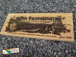 Eikenhout met uw eigen gravure